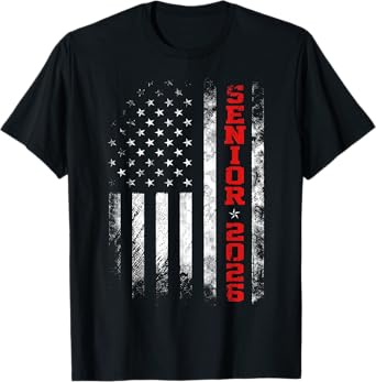 Senior Year 2026 American Flag USA Graduation Class Of 2026 T-Shirt