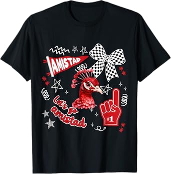 Let's Go Amistad Retro Cheering School Spirit T-Shirt