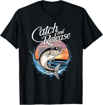 Catch and Release Fish Sunset Fishing T-Shirt T-Shirt