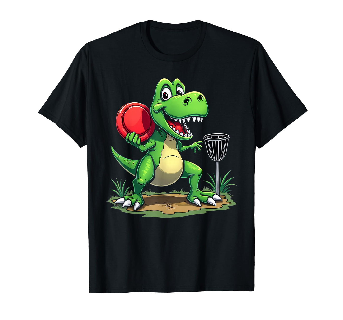 Disc Golf Dinosaur Thrower Jurassic Chain Basket Boys Girls T-Shirt