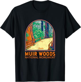Muir Woods National Monument California Emblem Vintage T-Shirt