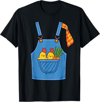 Farmer Costume Halloween Simple Cute Farm Women Men Kids T-Shirt