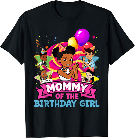 Mommy the Birthday Girl Party Pink Doll Family Decorations T-Shirt