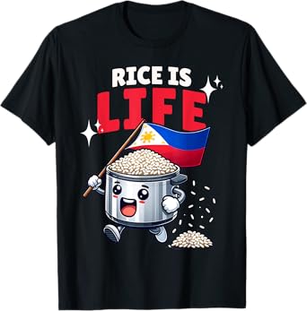 Pinoy Pinay lover of rice is life funny Filipino rice cooker T-Shirt