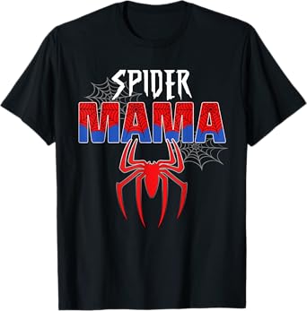 Women Spider Mama Mother's Day Matching Family Birthday Boy T-Shirt