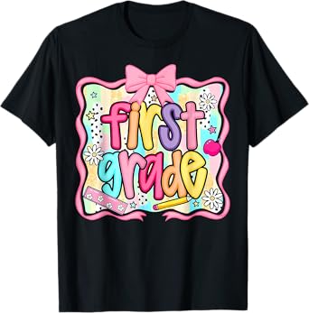 Back to School Hello First Grade Team 1st Grade Boy Girl T-Shirt