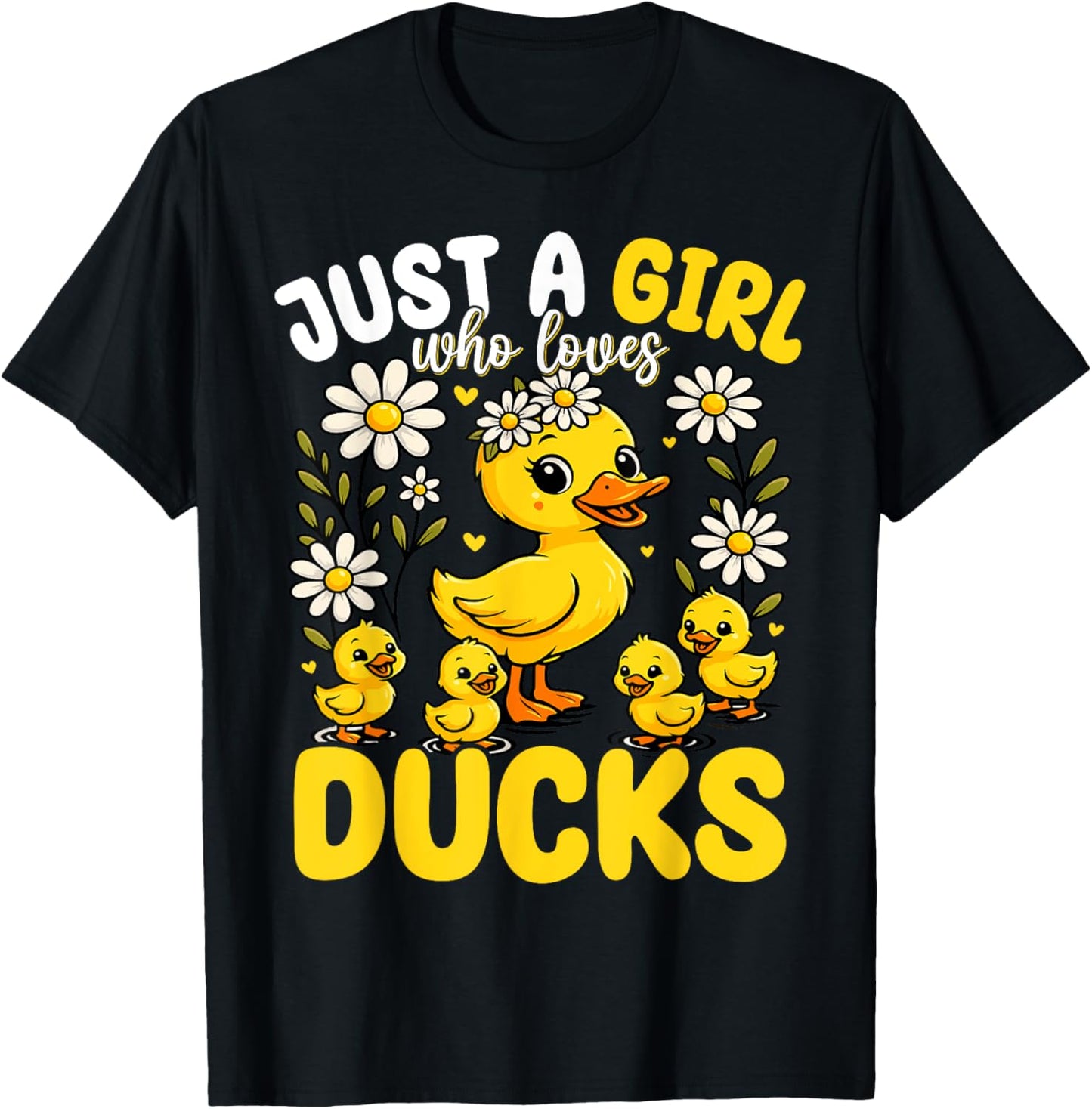 Cute Duck Lover Girls Kids Just A Girl Who Loves Ducks T-Shirt