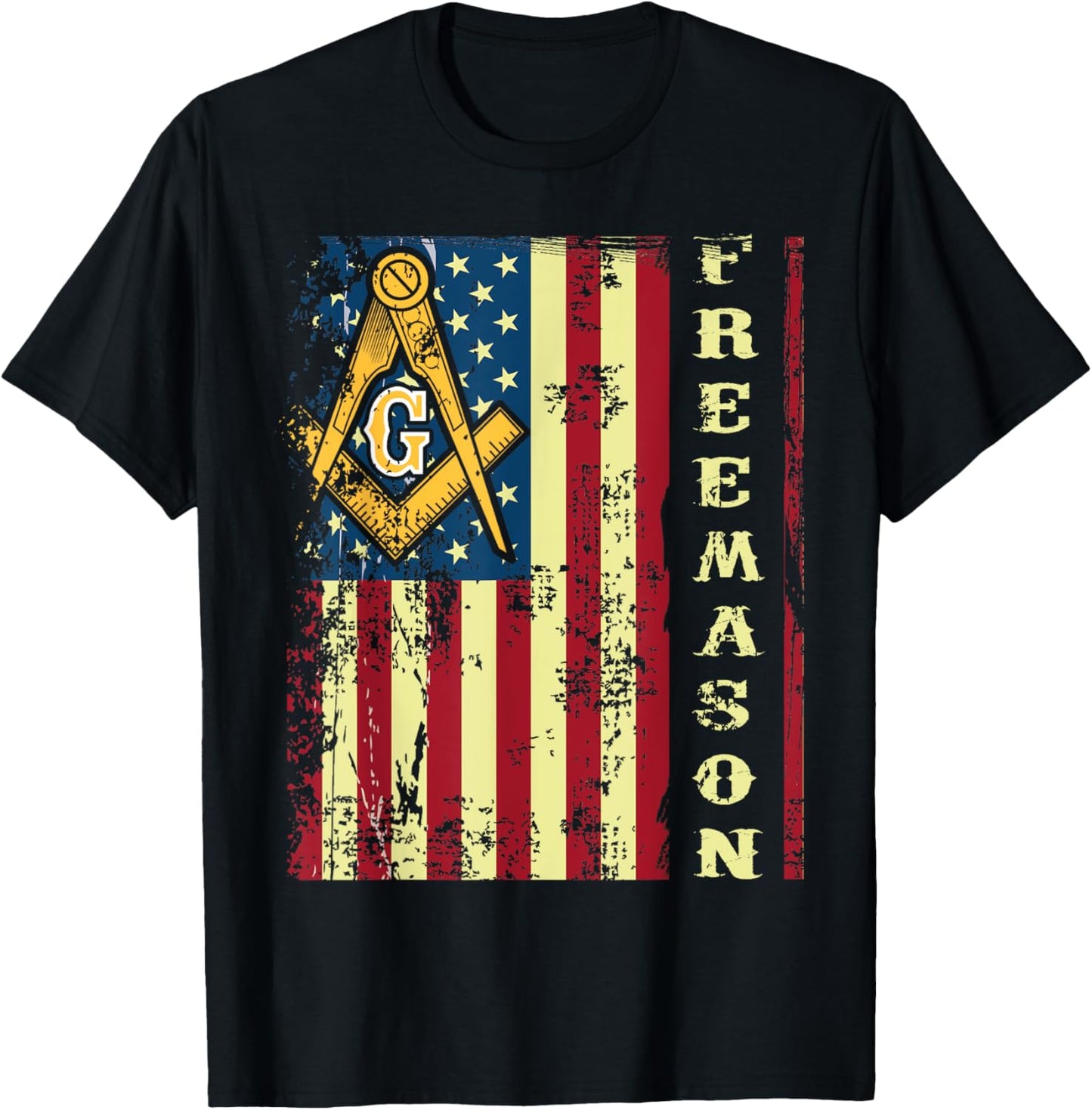 Freemason US Flag 4th of July Independence Parents' Day T-Shirt
