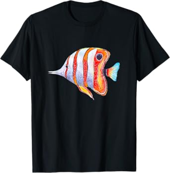 Colorful Butterfly Fish Aquarium Hobby Coralfish Fishkeeper T-Shirt