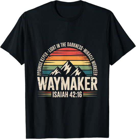Vintage Waymaker Promise Keeper Miracle Worker Christian T-Shirt