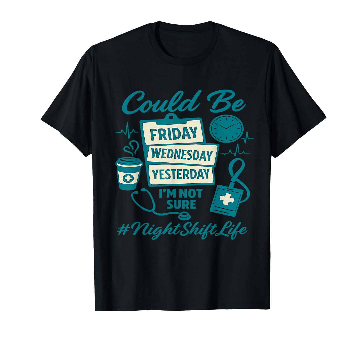 Funny Nursing Night Shift Life Squad Nurse Week T-Shirt