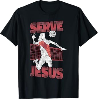 Volleyball Player Team Jesus Vintage Serve Jesus T-Shirt