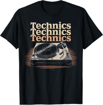 Vintage Turntable Old School DJ Music T-Shirt