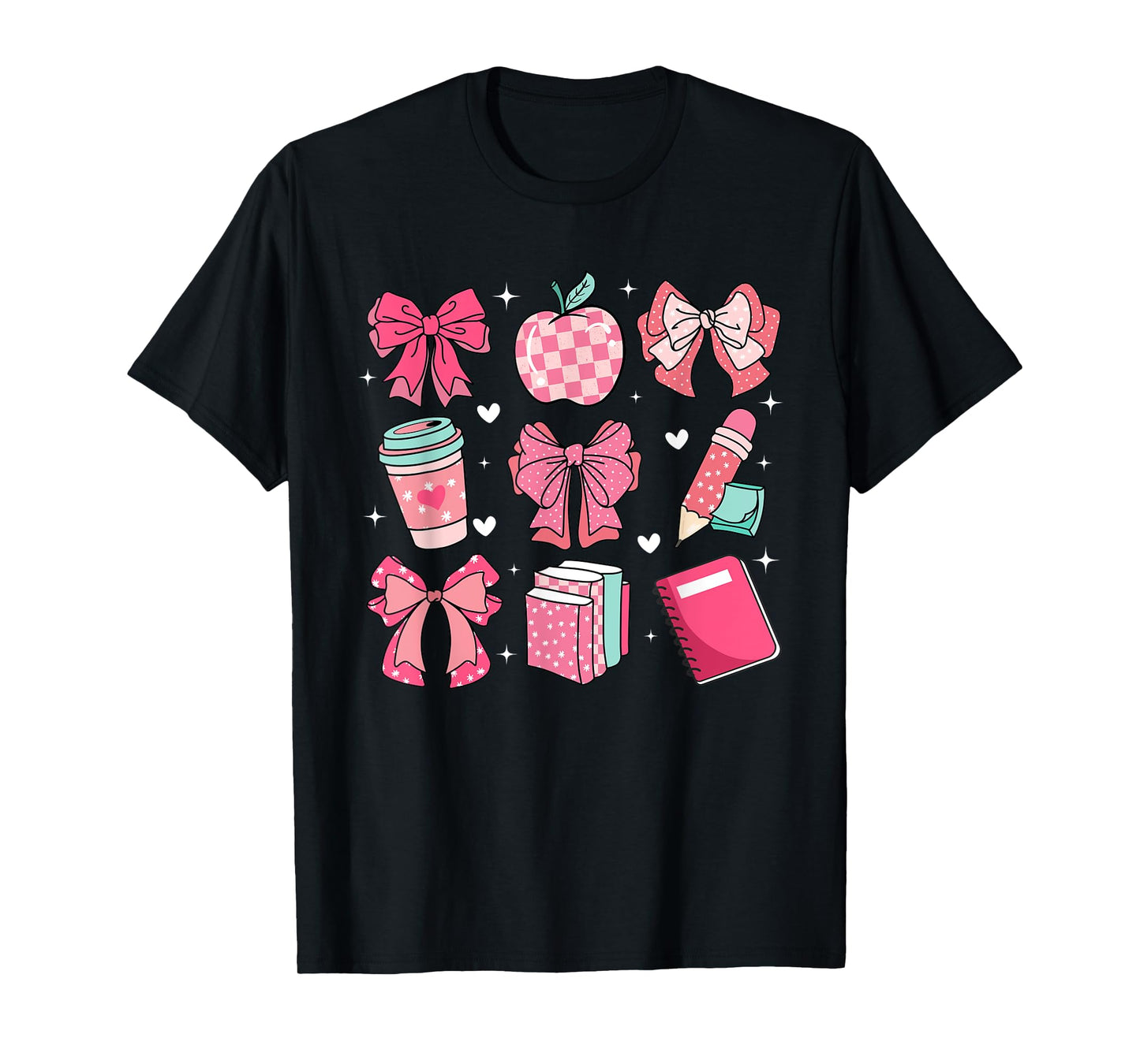 Coquette Bows Teacher Life Back To School Teach Love Inspire T-Shirt for Men Women Girls Kids