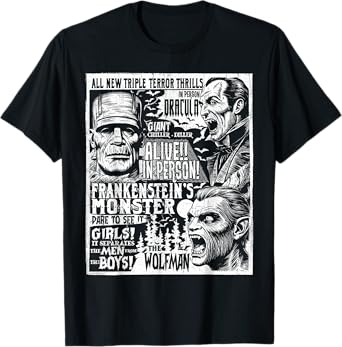 Vintage Horrorfest Movie Poster Terror Old Time Halloween T-Shirt