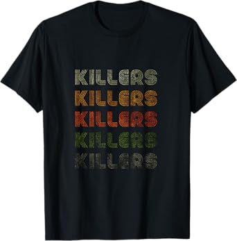 Love Heart Killers Tee Grunge Vintage Style Black Killers T-Shirt