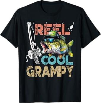 Reel Cool Grampy The Fishing Legend Pap Father's Day T-Shirt