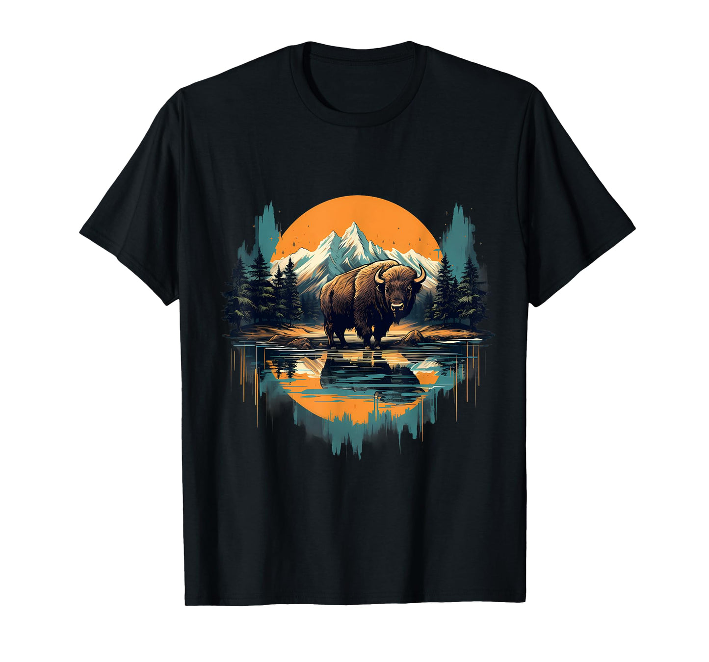 Buffalo Wildlife Animal Art Artwork Bison Savanna Nature T-Shirt