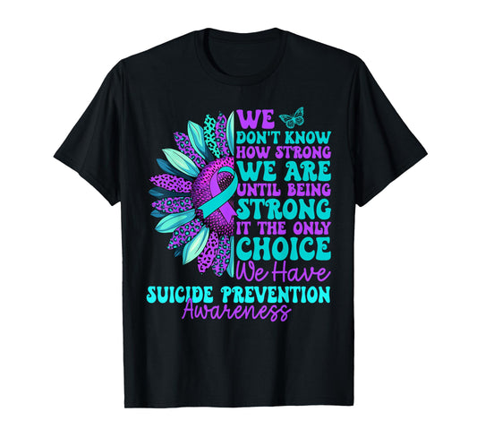 Vintage Sunflower Suicide Prevention Awareness Men Women T-Shirt