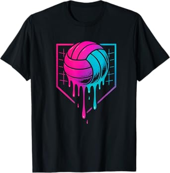 Volleyball Drip for Teens Ice Cream Drip Girls Volleyball T-Shirt