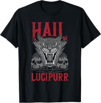 Hail Lucipurr Death Metal Cat Satan Men Women T-Shirt
