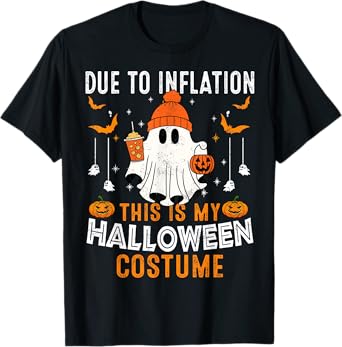 Due To Inflation This Is My Halloween Costume Funny Pumpkins T-Shirt