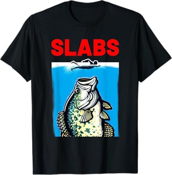 Funny Slab Famous Shark Movie Parody Slabs Crappie Fishing T-Shirt