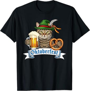 Oktoberfest Cat German Beer T-Shirt