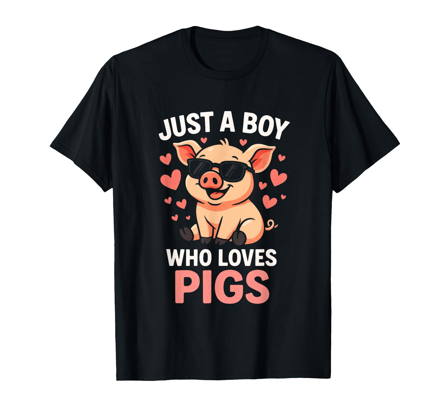 Just A Boy Who Loves Pigs - Funny Farmer Humor T-Shirt