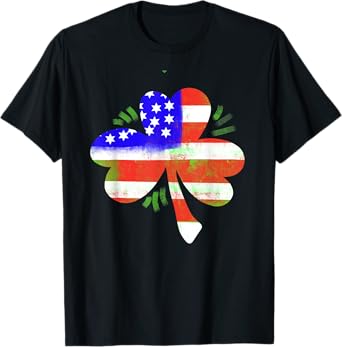 Saint Patrick's Day Irish Red White & Blue Shamrock Gift T-Shirt