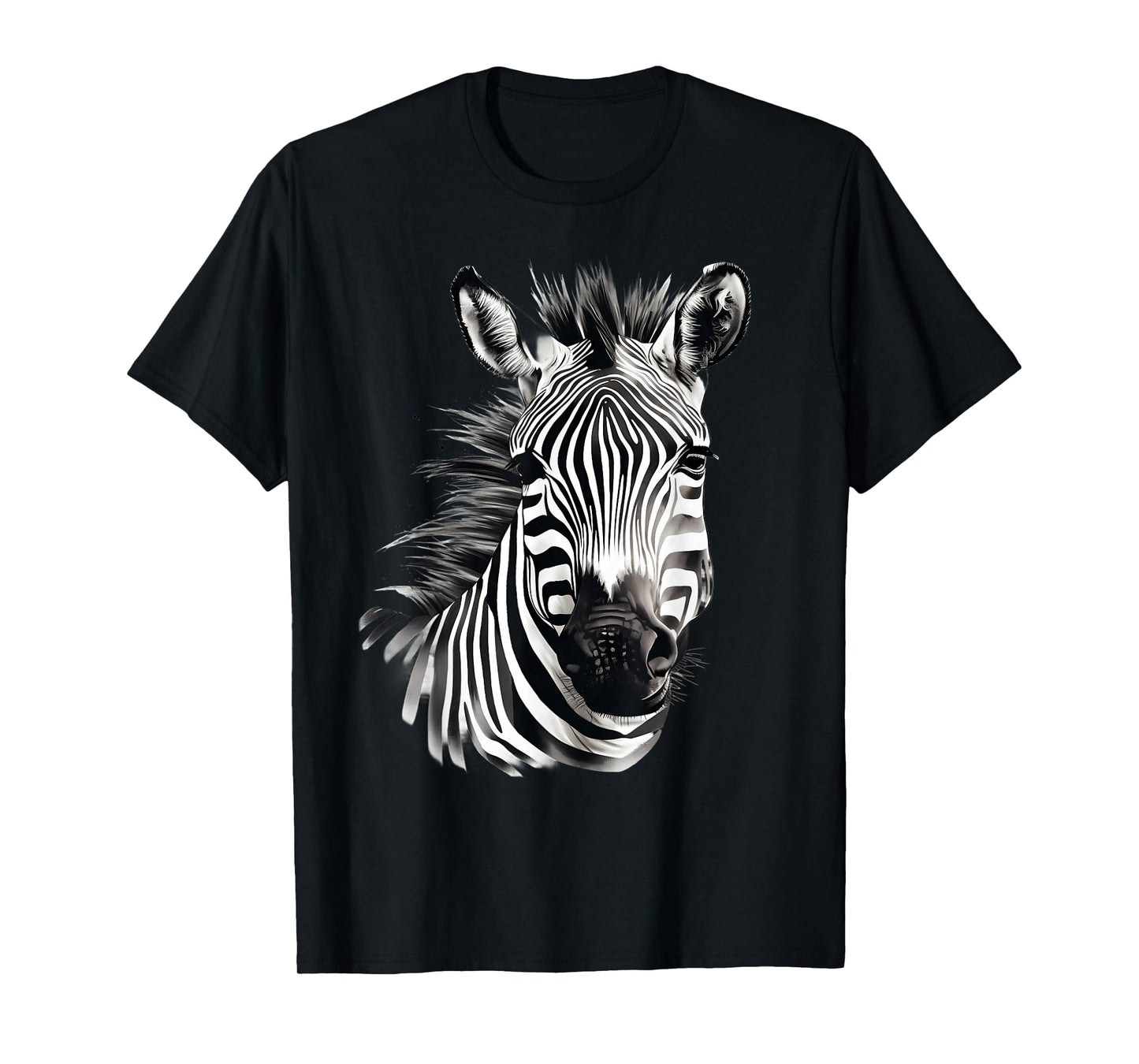 Zebra Animal Print Artwork Drawing Wildlife Nature Safari T-Shirt