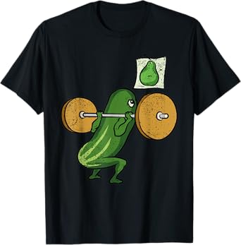 Cucumber Squat Halloween Funny Gym Workout Men Women Kids T-Shirt