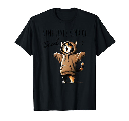 Nine Lives Cat Men Women Kids T-Shirt