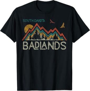 National Park Badlands South Dakota The Mount Rushmore State T-Shirt