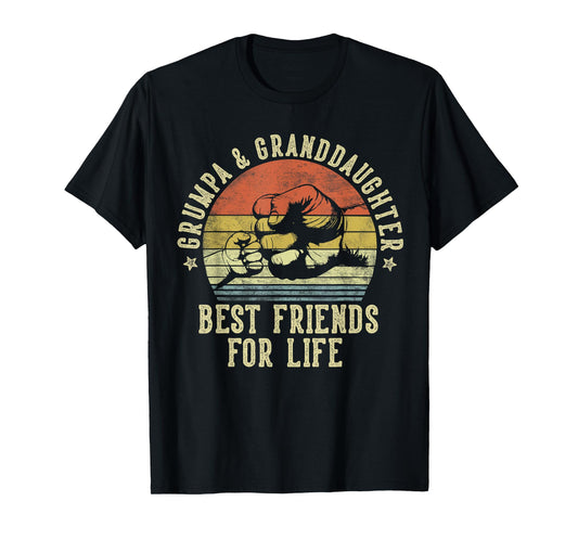 Grumpa and Granddaughter Best Friends for Life Funny Grumpa T-Shirt