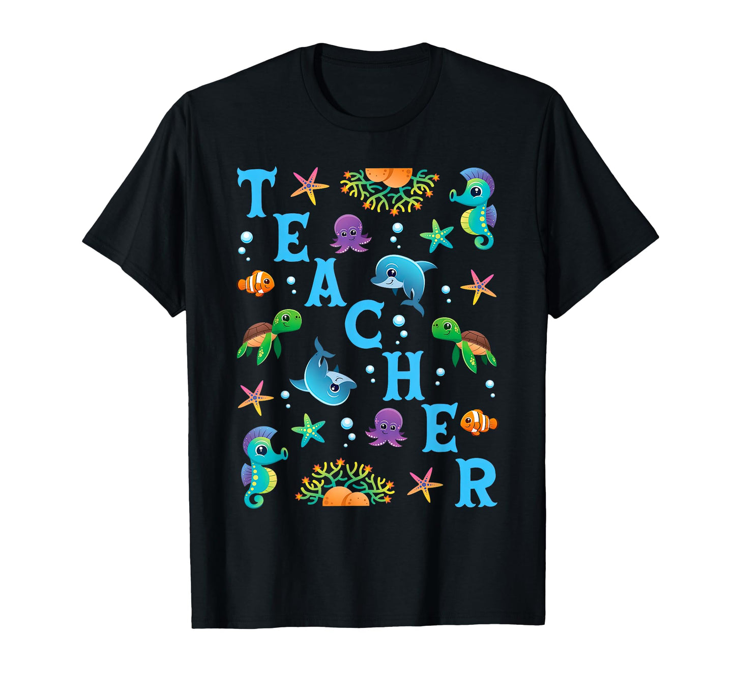 Sea Creature Teacher Ocean Pet Animal Lover Teaching Kids T-Shirt