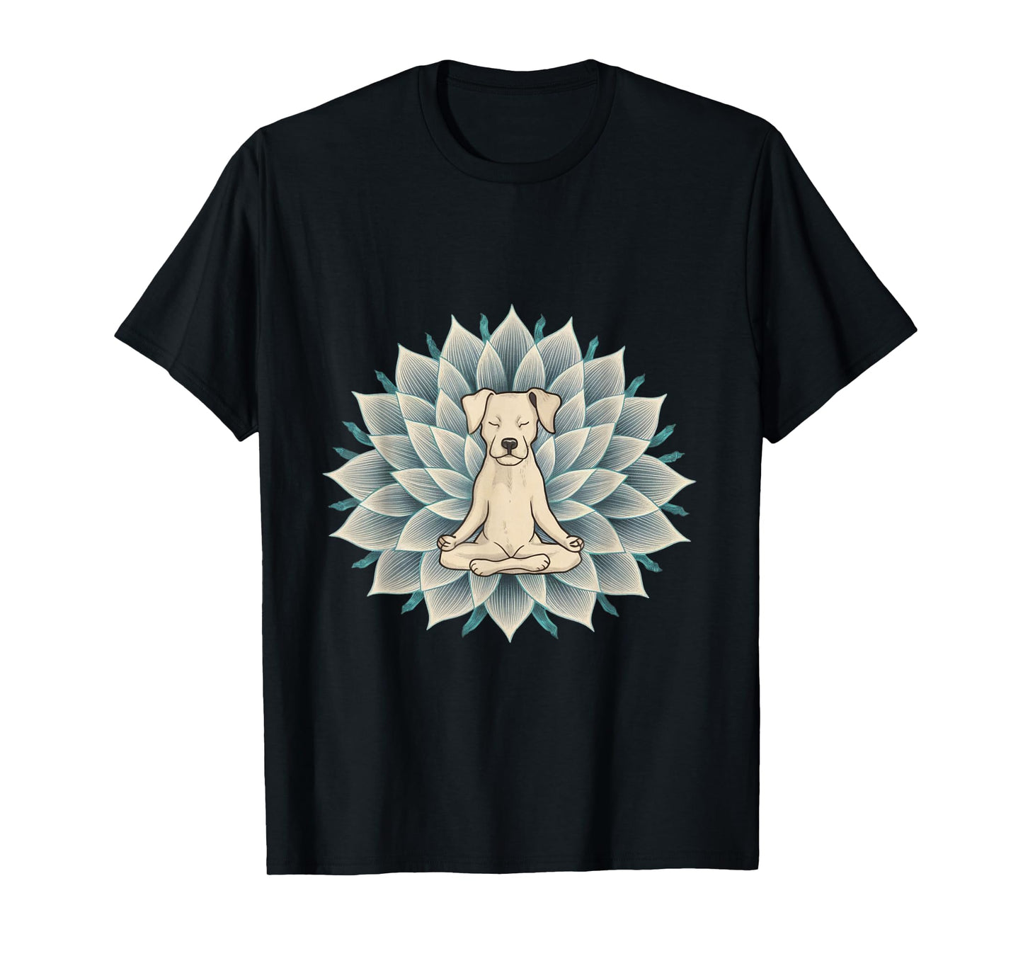 Buddha Yoga Dog Shirt Meditation Lotus Flower T-Shirt T-Shirt for Men Women