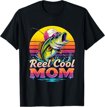 Funny Fishing Reel Cool Mom Quotes Mom Women T-Shirt