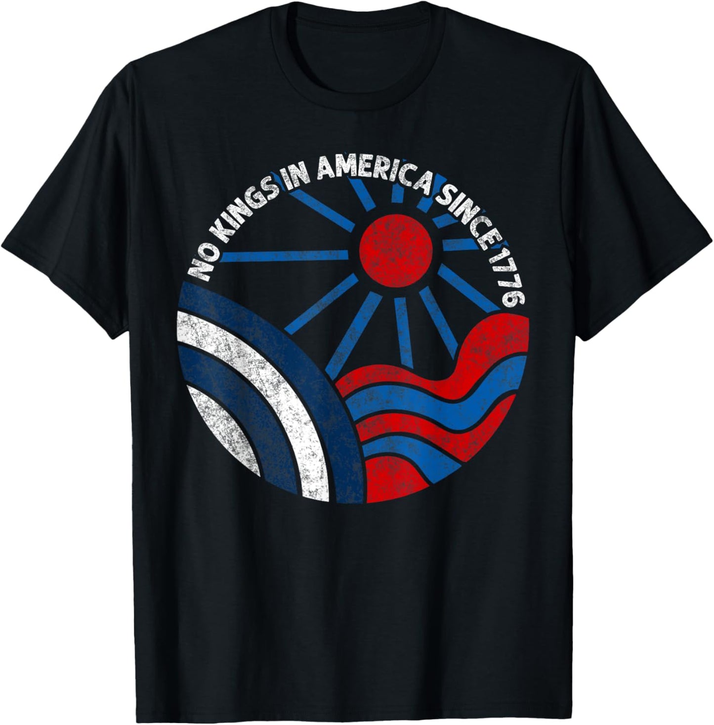 No Kings in America Since 1776 Flag No Kings Day Men Women T-Shirt