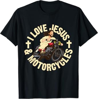 I Love Jesus & Motorcycles Dirt Bike Rider Christian Gift T-Shirt