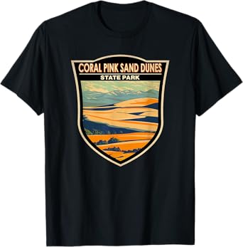 Coral Pink Sand Dunes State Park Utah Badge Vintage T-Shirt