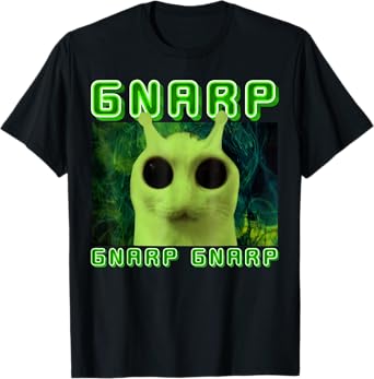 Gnarp Gnarp Cat Silly Alien Meme Cat Meme Brainrot Memes Men T-Shirt
