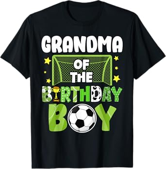 Soccer Grandma Birthday Boy Party Soccer Family Matching T-Shirt