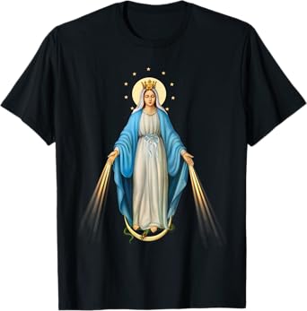Holy Mother Mary Mother of Jesus Vintage Catholic Art Women T-Shirt