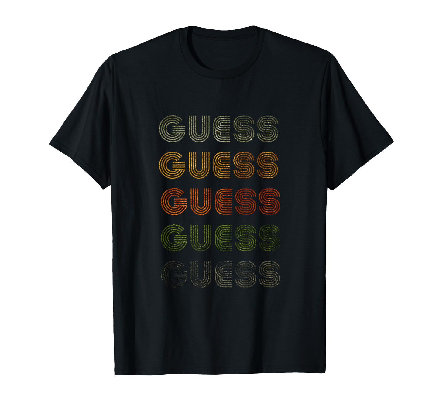 Love Heart Guess Tee Grunge Vintage Style Black Guess T-Shirt