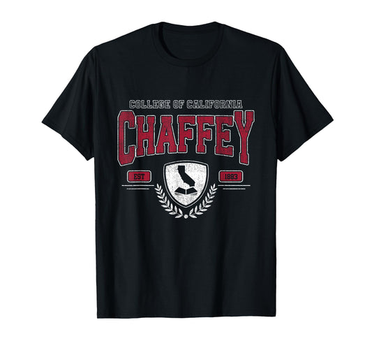 Chaffey Arch Retro University Athletic Sports Tee Men Women T-Shirt