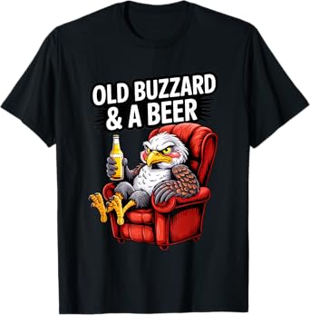 Grandpa Old Buzzard and Beer Cranky Dad Grandfather Buzzard T-Shirt