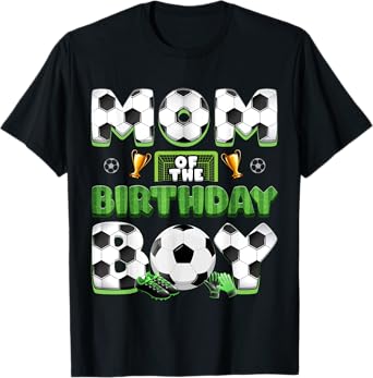 Mom And Dad Of The Birthday Boy Soccer Group Family Matching T-Shirt