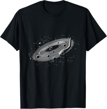 Vinyl Record Space Retro Vintage Vinyl Record Turntable T-Shirt
