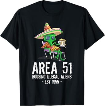 Cinco De Mayo Area 51 UFO Drunk Illegal Alien T-Shirt
